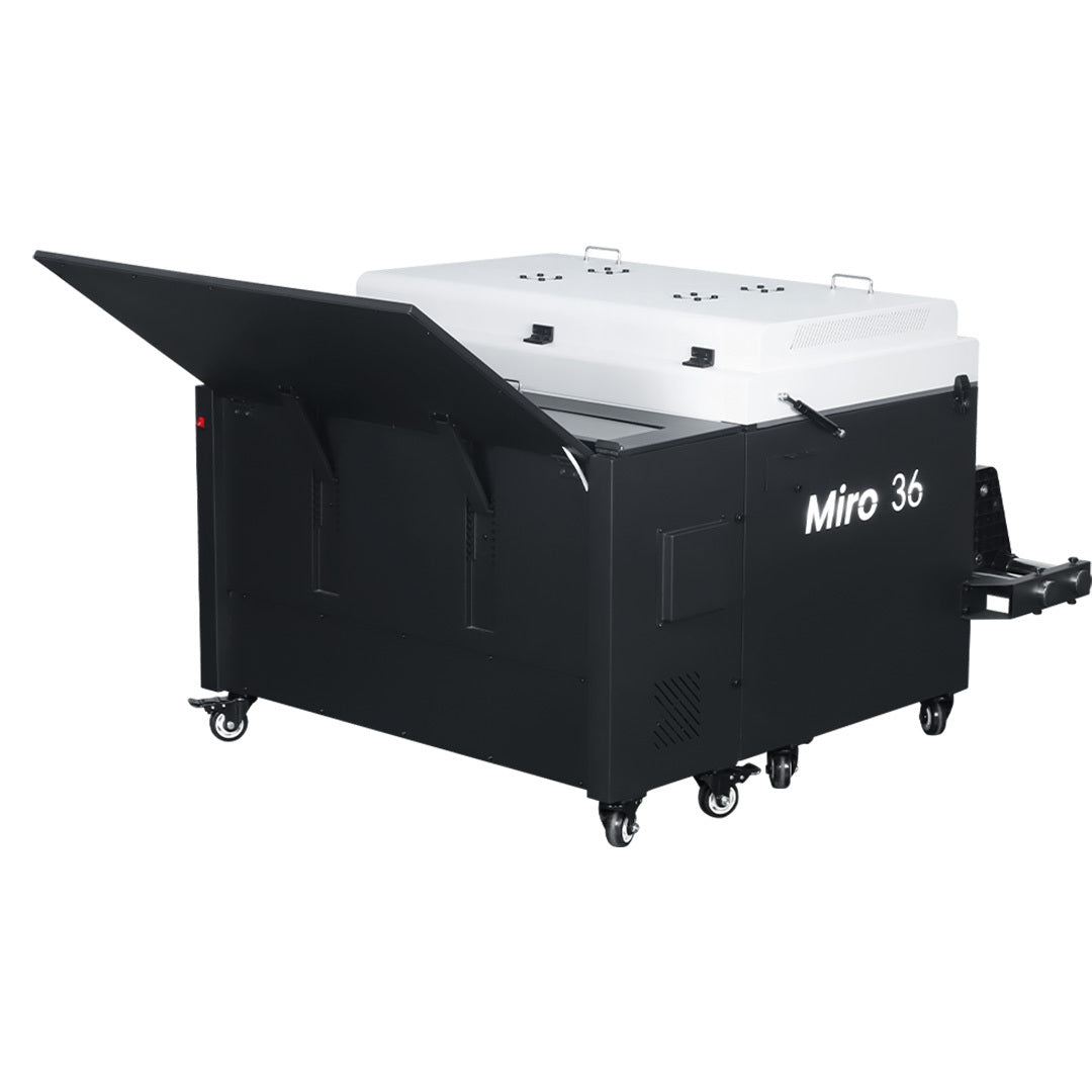 Image of the rear of the DTF Station Miro 36 (Epson Edition) DTF Powder Shaker and Dryer.