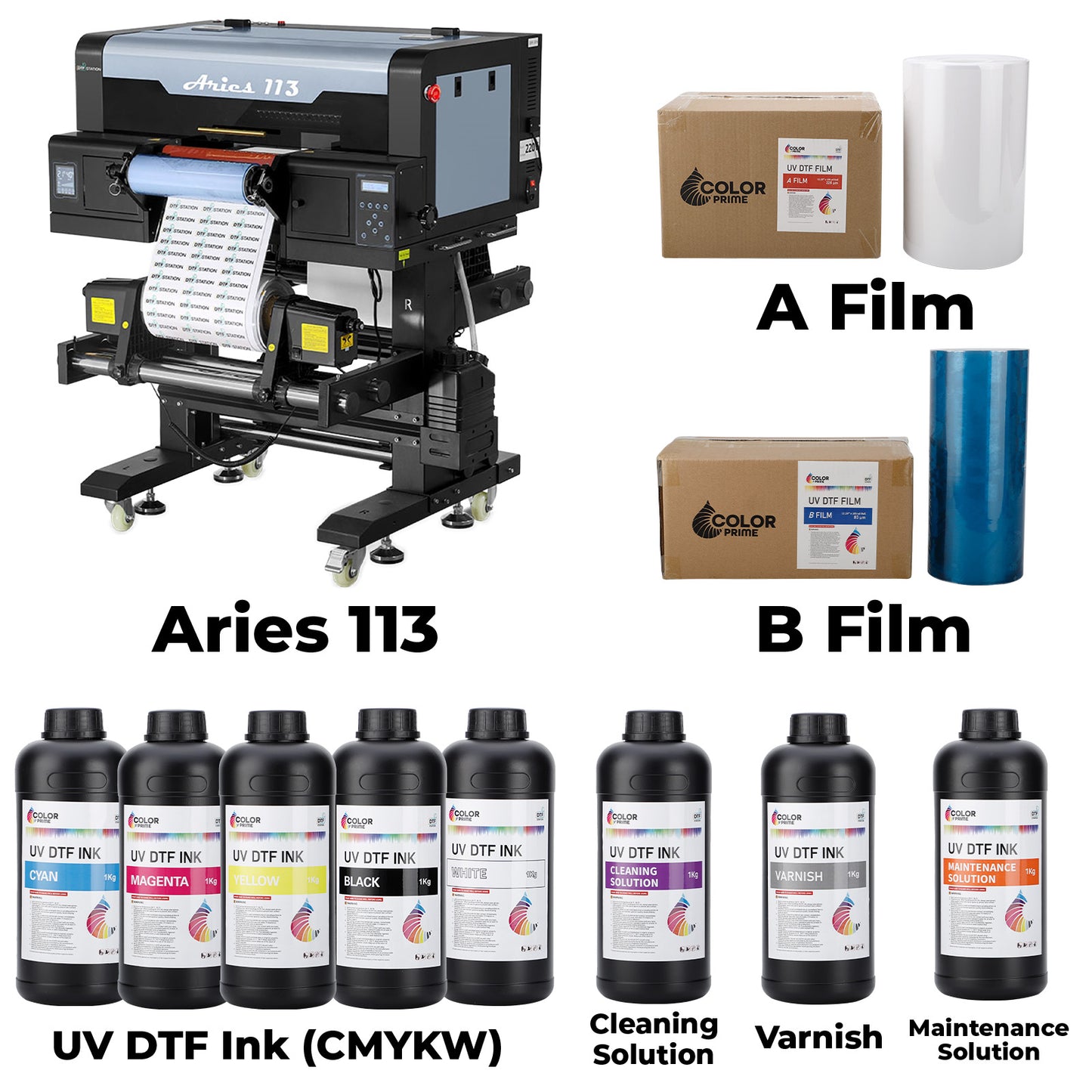 DTF Station Aries 113 UV DTF Printer with Supplies