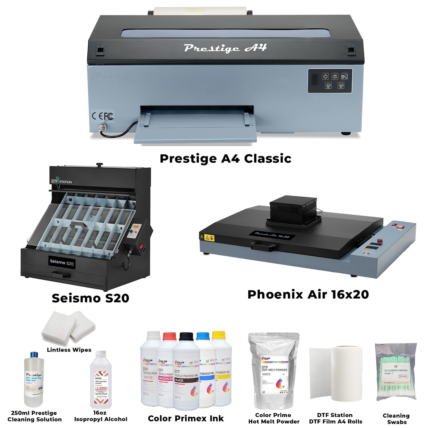 Prestige R2 Desktop DTF Printer and Powder Shaker Bundle