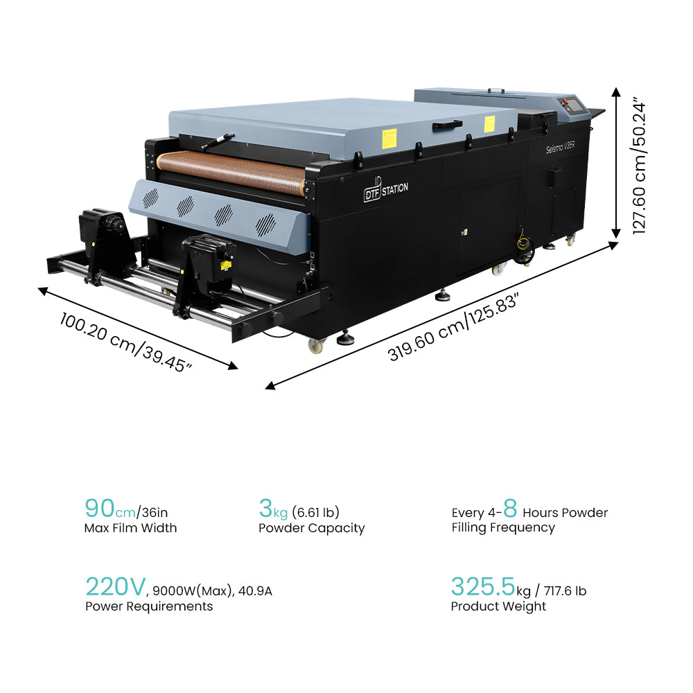 Seismo V36R DTF Powder Shaker and Dryer