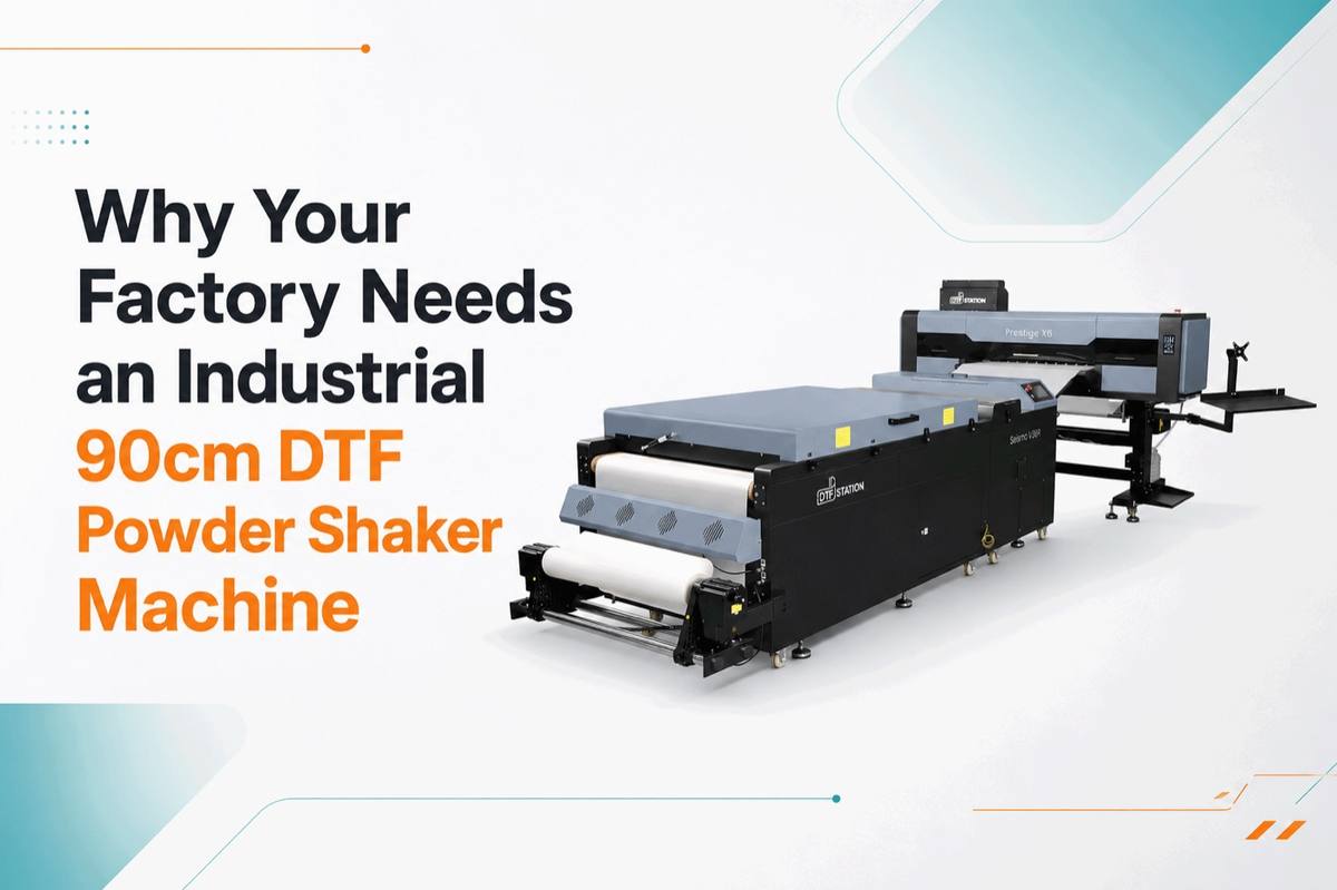 Scaling to 36-Inch Production: Why Your Factory Needs an Industrial 90cm DTF Powder Shaker Machine