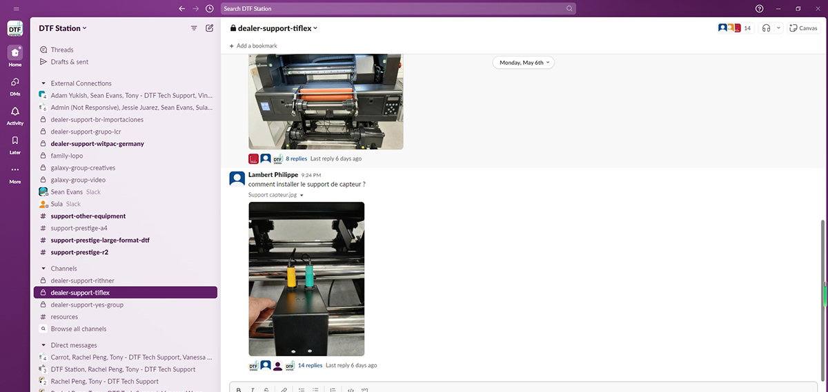 Slack Channel for support