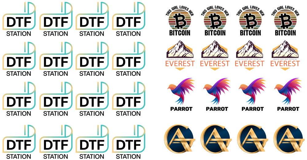 DTF Gang Sheet: Single Sheet with Same Logo Design OR Different Design