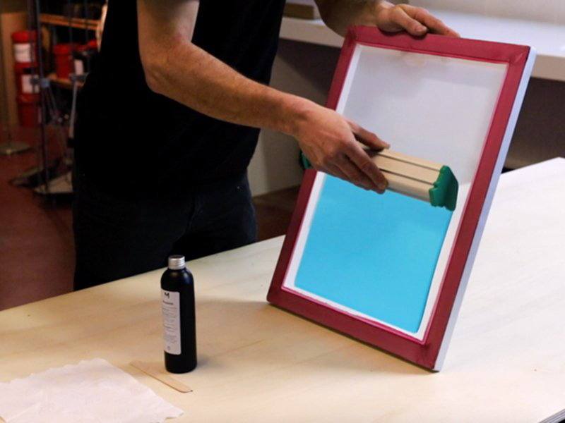 Screen Printing Workflow Applying Emulsion