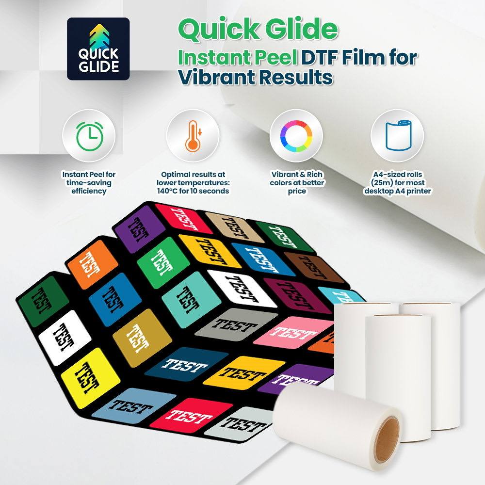 Quick Glide Instant Peel DTF Film Roll