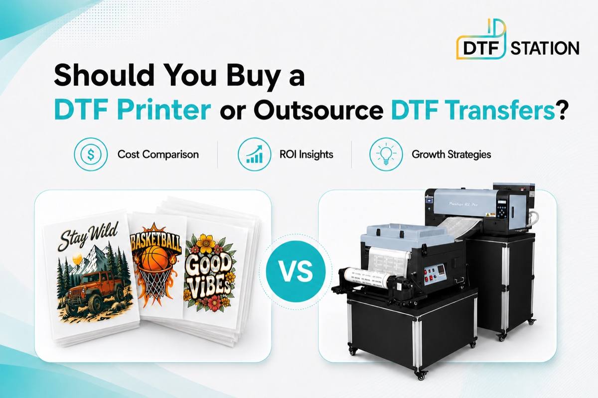 Should You Buy a DTF Printer or Outsource DTF Transfers? A Cost, ROI & Growth Guide for Apparel Businesses (2026)