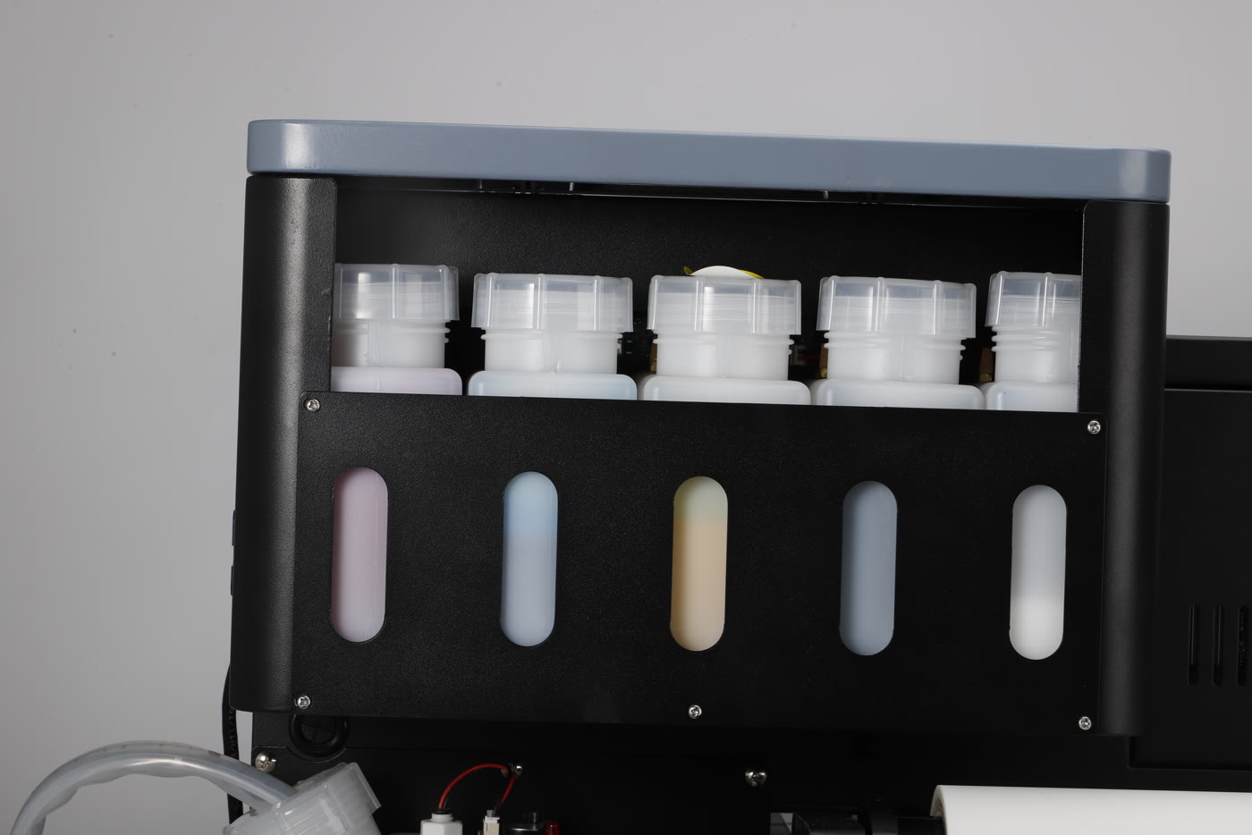 The five ink tanks of the Prestige R2 Pro