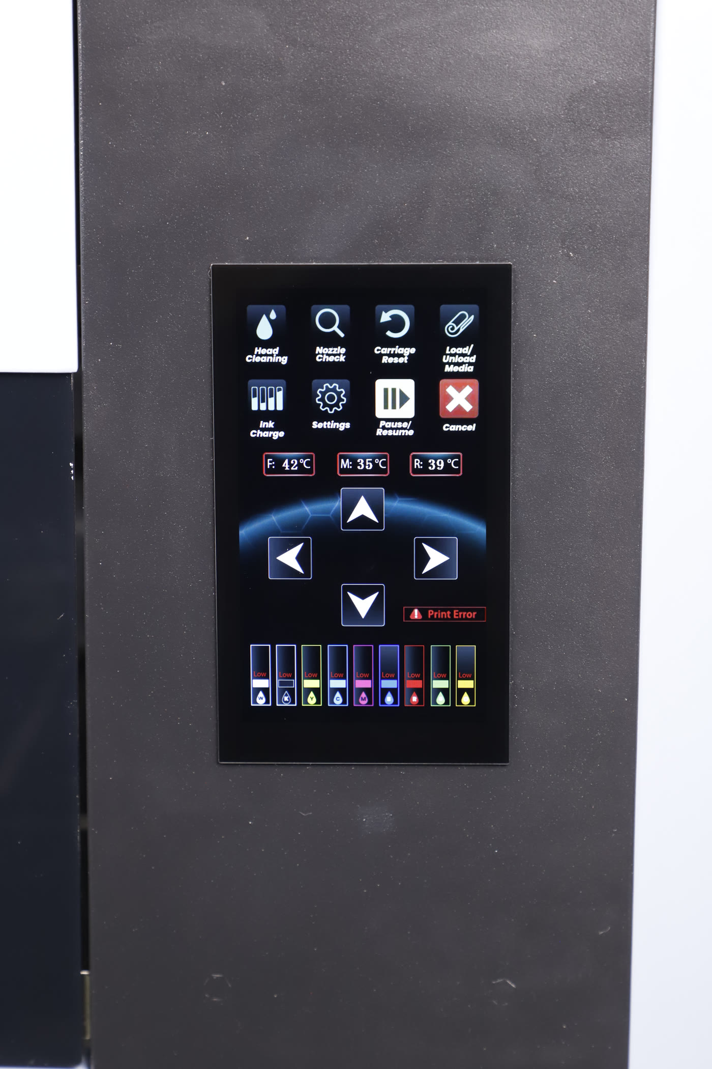 The touch screen of the Prestige X6