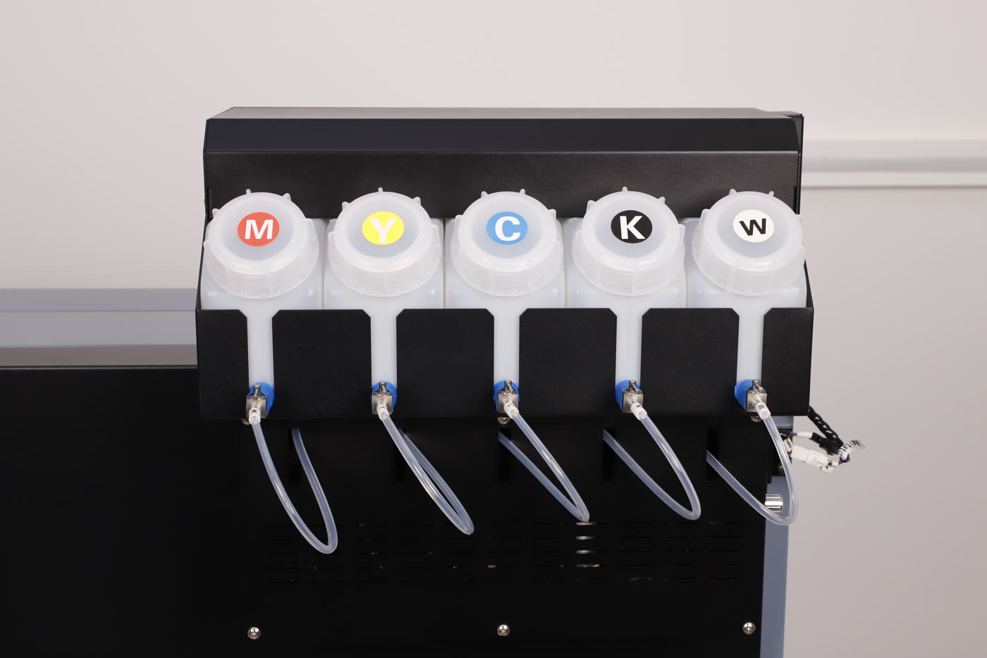 The ink tanks and pumps of the Prestige XL2